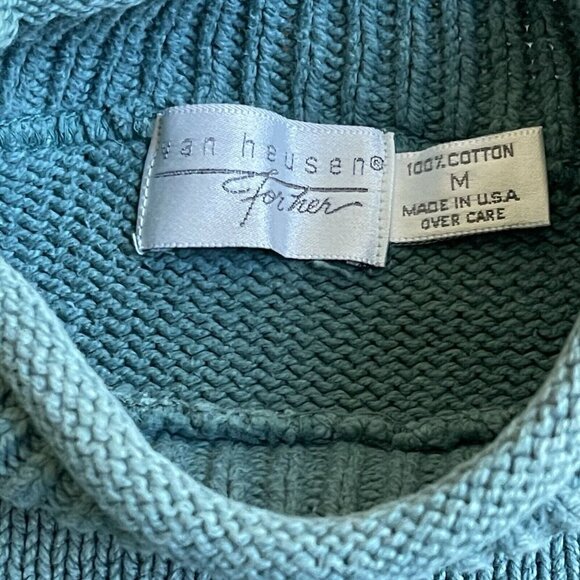 Vintage Van Heusen For Her Cable Knit Sweater Christmas Cottagecore USA - Picture 3 of 5